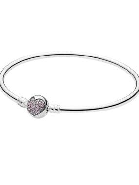 Pandora LE Circle of Love Set with Pink Zirconia Bangle Bracelet- USB792319